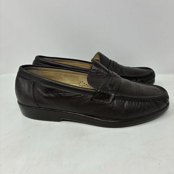 SAS Ace Men’s Size 11 W Black Leather Loafers Hand Made In USA Tripad Wide main image 6